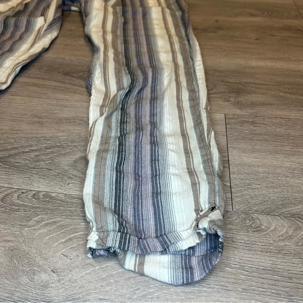 Kavu Tiba Multi Color Striped Ankle Roll Pants Organic Cotton Size Large - Picture 2 of 12